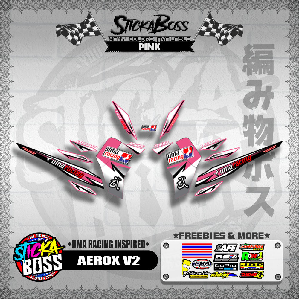 AEROX V2 DECALS ( UMA RACING INSPIRED )【WITH FREEBIES】