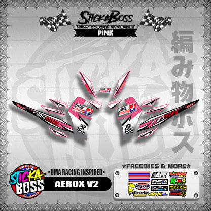AEROX V2 DECALS ( UMA RACING INSPIRED )【WITH FREEBIES】