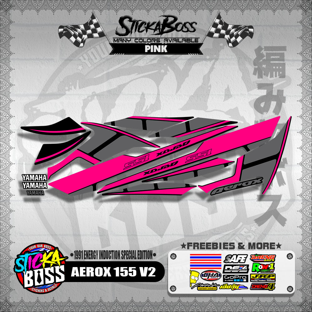 AEROX 155 V2 DECALS ( 1991 ENERGY INDUCTION SPECIAL EDITION )【WITH FREEBIES】