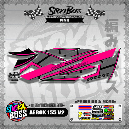 AEROX 155 V2 DECALS ( 1991 ENERGY INDUCTION SPECIAL EDITION )【WITH FREEBIES】