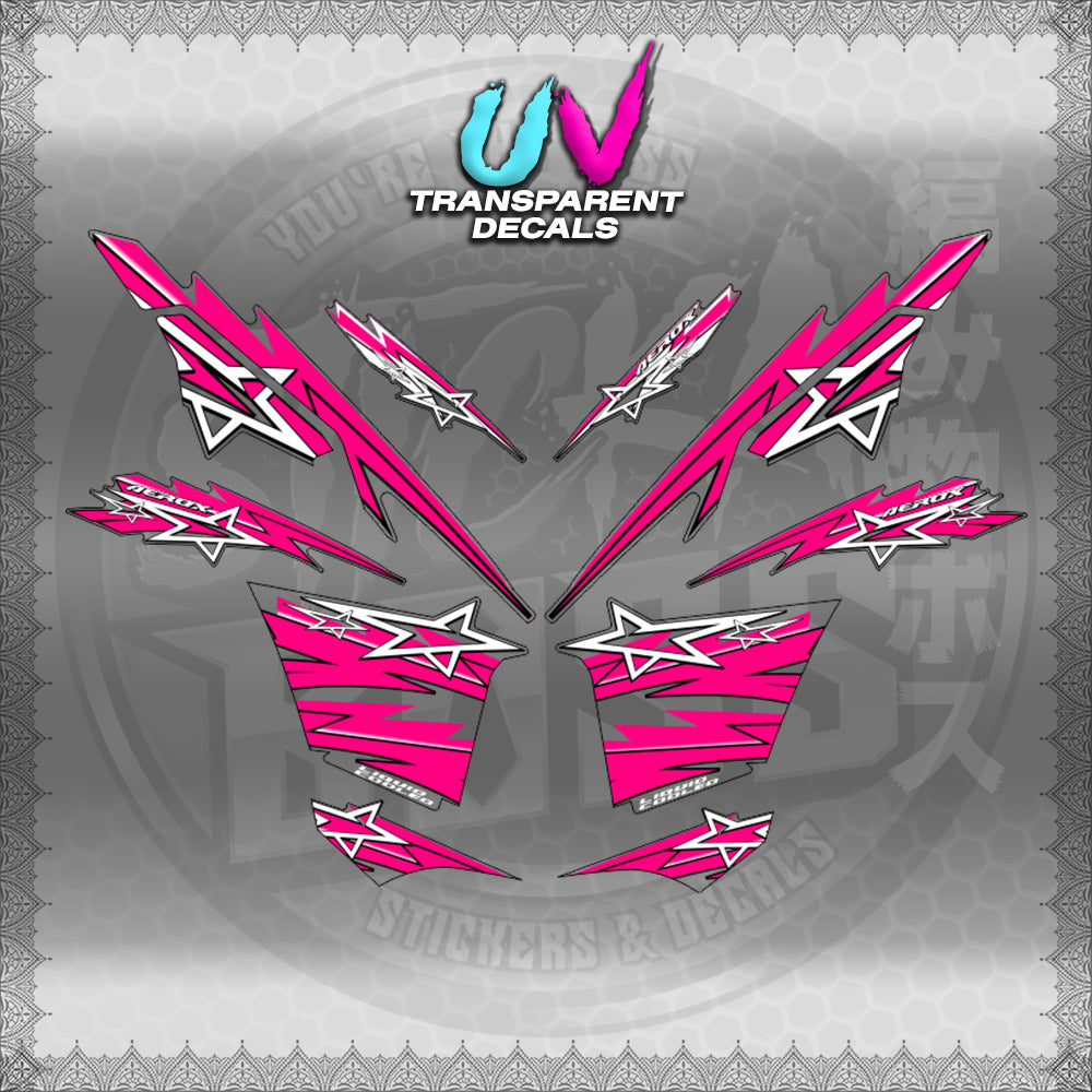 【PREMIUM UV PRINT】TRANSPARENT AEROX V3 ALPHA TURBO INDO (AV3STST01)【WITH FREEBIES】