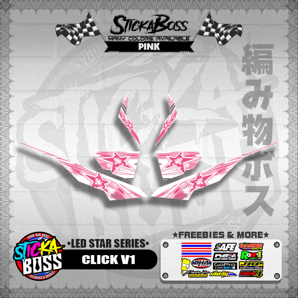 CLICK V1 DECALS ( LED STAR SERIES )【WITH FREEBIES】