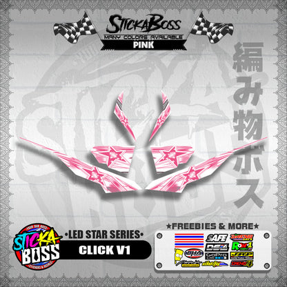 CLICK V1 DECALS ( LED STAR SERIES )【WITH FREEBIES】
