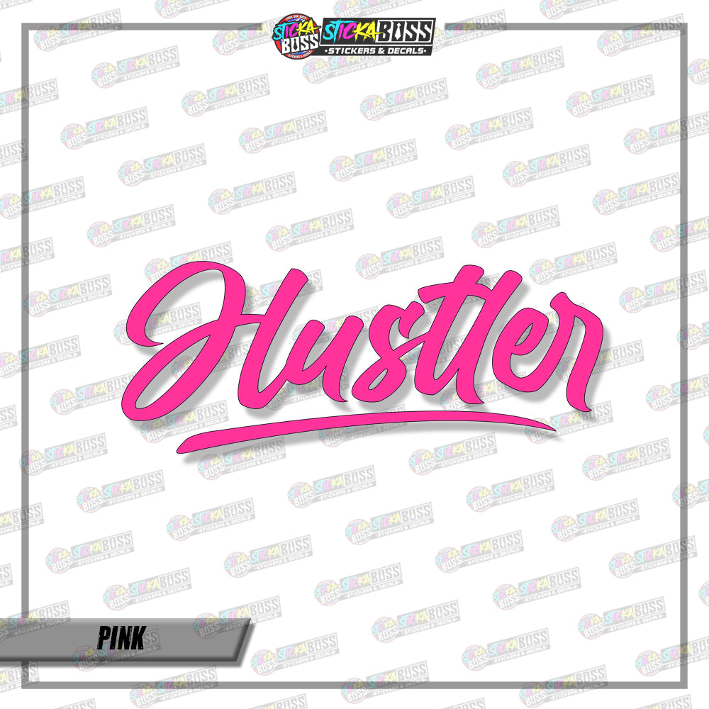 HUSTLER ( VINYL CUT-OUT STICKER DECALS )【Stickaboss】