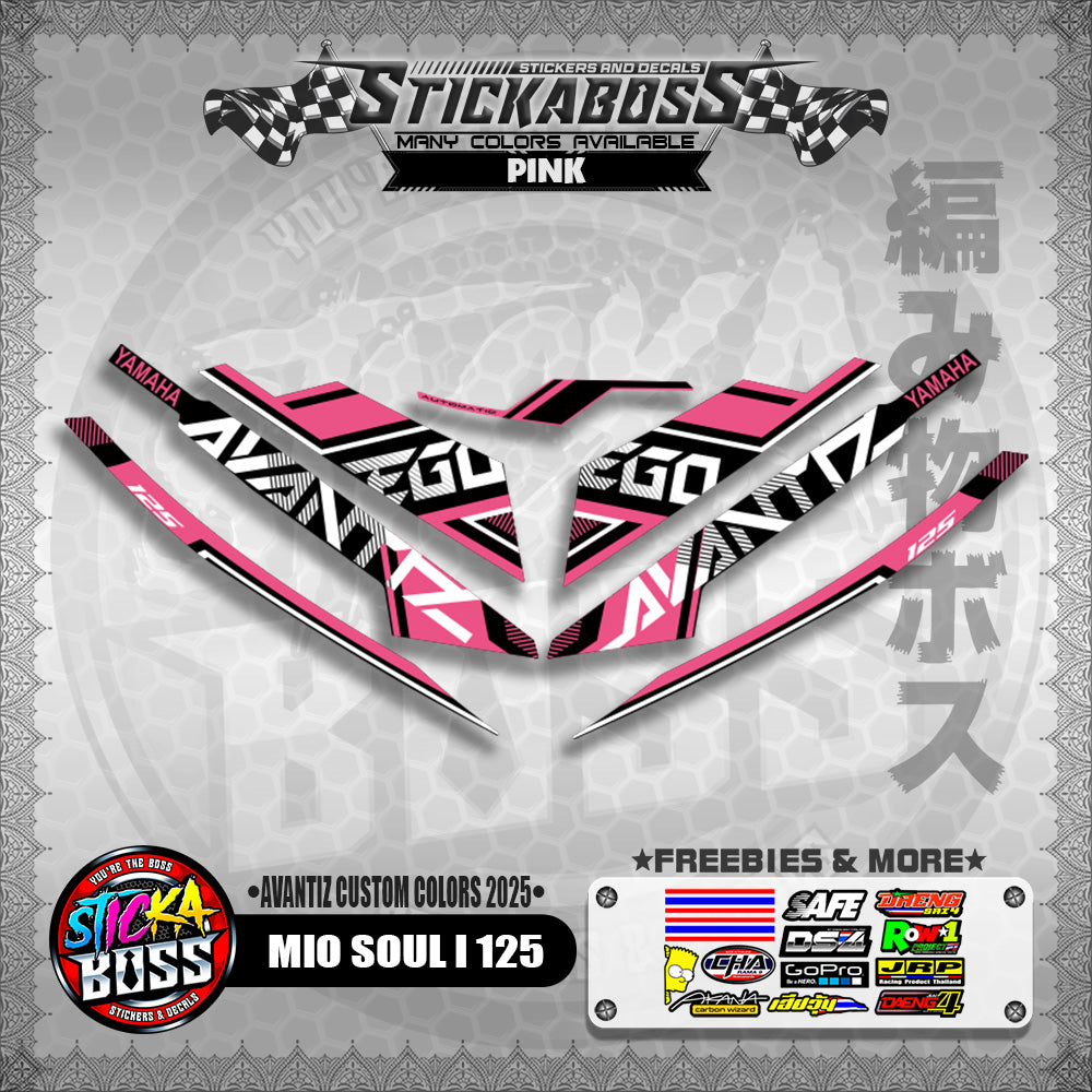 MIO SOUL I 125 STICKER DECALS ( AVANTIZ CUSTOM COLORS 2025 )【WITH FREEBIES】