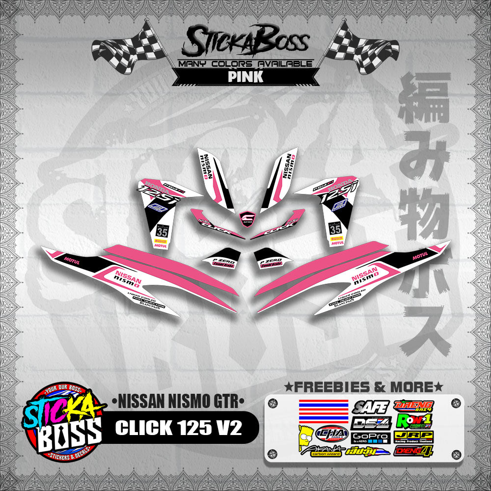 CLICK 125 V2 DECALS ( NISSAN NISMO GTR )【WITH FREEBIES】