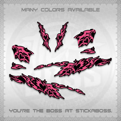 CLICK 125 V2 DECALS (2026 TRIBAL HEART DESIGN) STICKER KITS BY STICKABOSS