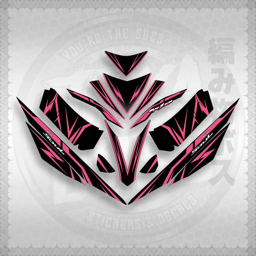 STICKER DECALS for MIO 4 (MIRGADE) By STICKABOSS (SOFIE LAMINATED WATERPROOF)