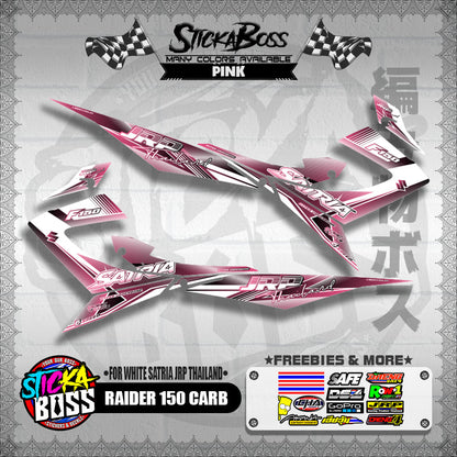 RAIDER 150 CARB DECALS ( FOR WHITE SATRIA JRP THAILAND )【WITH FREEBIES】