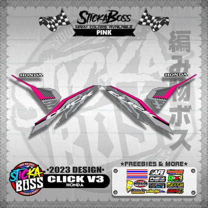 CLICK V3 DECALS ( 2023 DESIGN )【WITH FREEBIES】