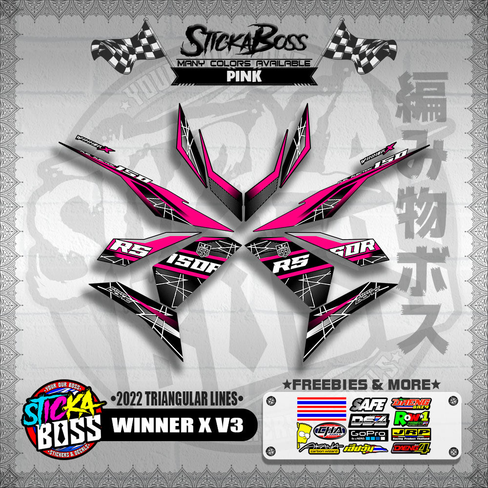 WINNER X V3 DECALS ( 2022 TRIANGULAR LINES )【WITH FREEBIES】