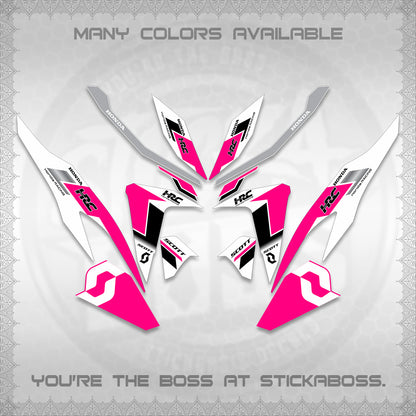 CLICK V2 FOR WHITE DECALS (SCOTTxHRC DESIGN) STICKER KITS By STICKABOSS