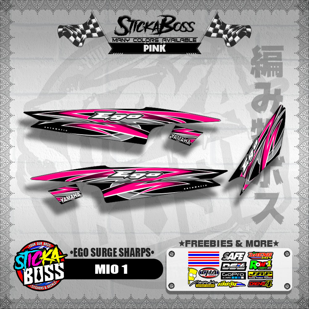 MIO 1 DECALS ( EGO SURGE SHARPS ) [ PREMIUM GLOSSY LAMINATED ]【WITH FREEBIES】