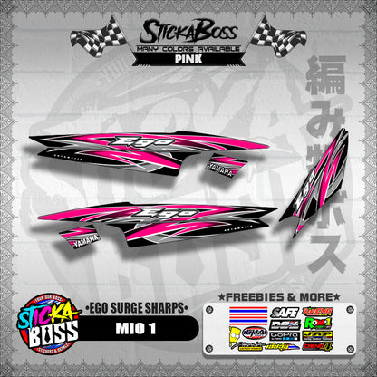MIO 1 DECALS ( EGO SURGE SHARPS ) [ PREMIUM GLOSSY LAMINATED ]【WITH FREEBIES】