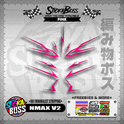 NMAX V2 DECALS ( 001 MINIMALIST STRIPPING )【WITH FREEBIES】