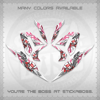 CLICK 125 V4 FOR WHITE DECALS (2026 NEW RCB 2.0 DESIGN) STICKER KITS BY STICKABOSS