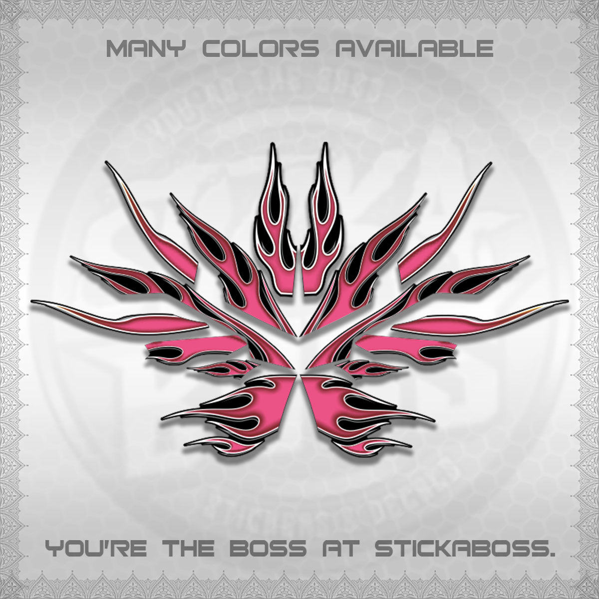 AEROX V3 ALPHA TURBO DECALS (2026 LED FIRE MOTIF)STICKER DECALS By STICKABOSS