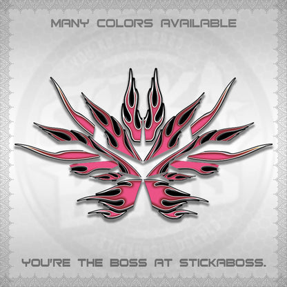 AEROX V3 ALPHA TURBO DECALS (2026 LED FIRE MOTIF)STICKER DECALS By STICKABOSS