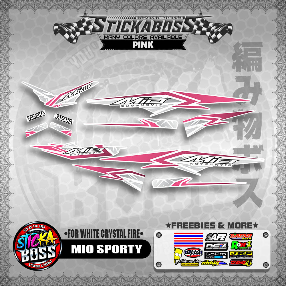 MIO SPORTY THAI-MALAYSIAN STICKER DECALS ( FOR WHITE CRYSTAL FIRE )【WITH FREEBIES】