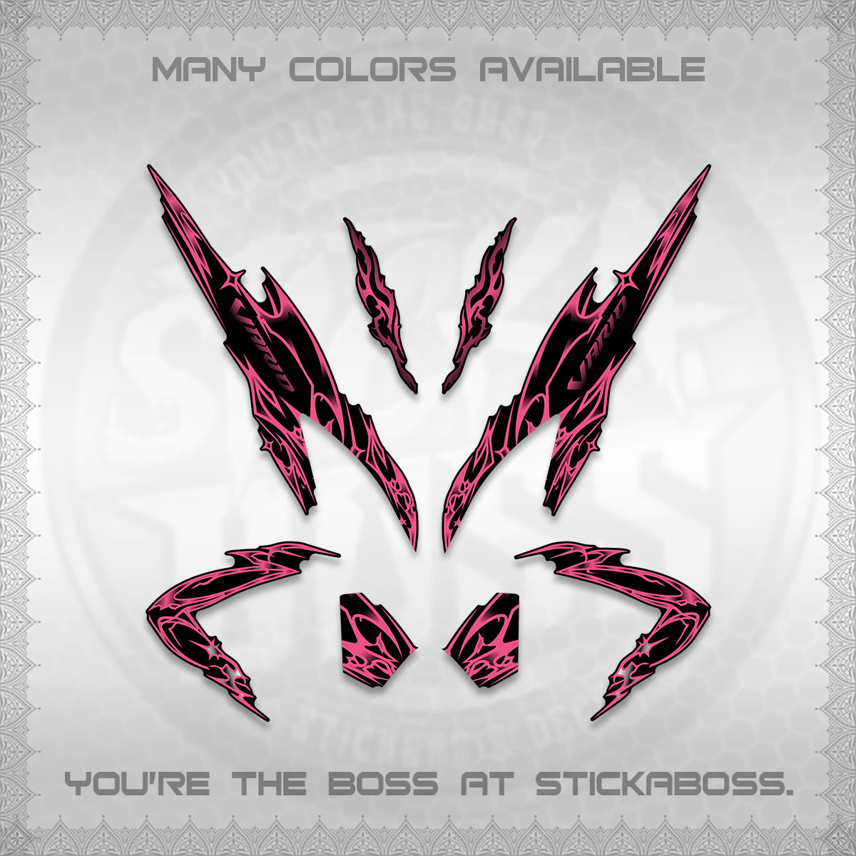 CLICK 125 V2 VARIO DECALS (2026 TRIBAL LIGHTNING DESIGN) STICKER KITS BY STICKABOSS