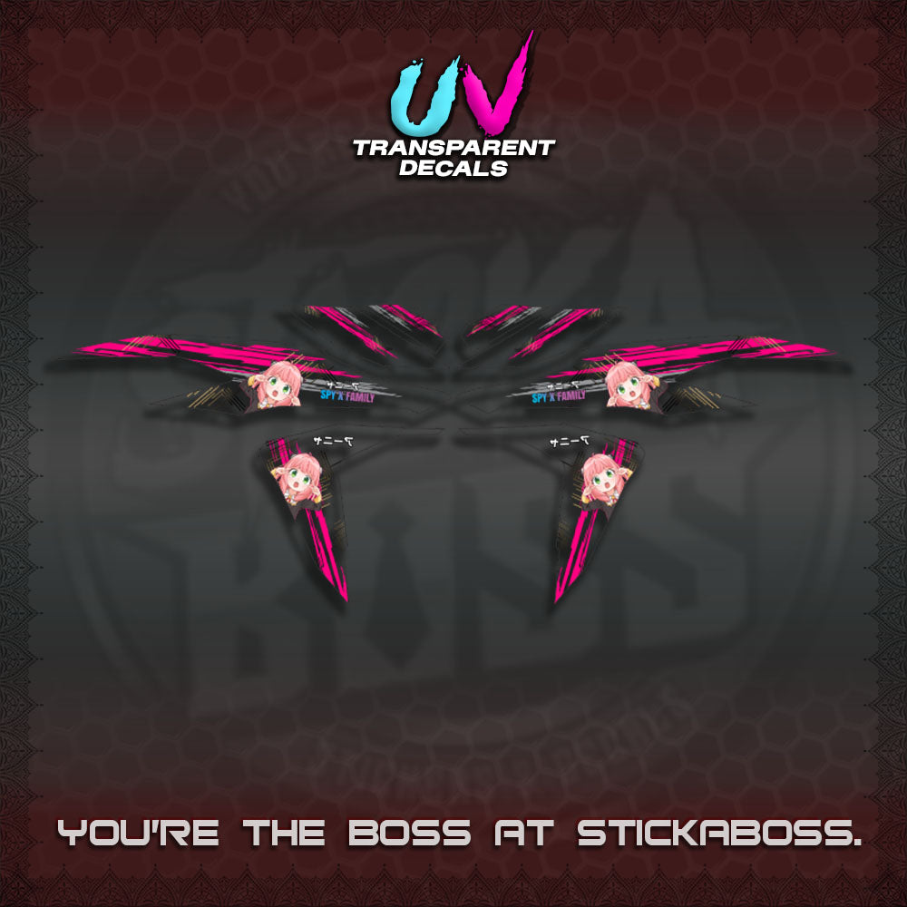 CLICK V2  UV TRANSPARENT DECALS (ANYA JAPAN NEW)STICKER DECALS By STICKABOSS