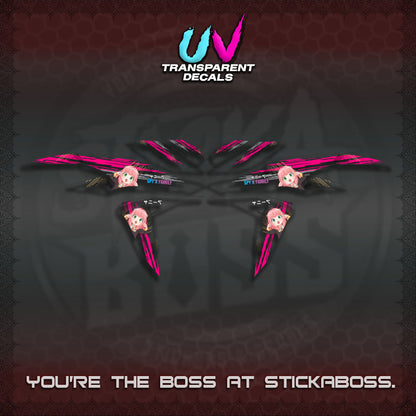 CLICK V2  UV TRANSPARENT DECALS (ANYA JAPAN NEW)STICKER DECALS By STICKABOSS