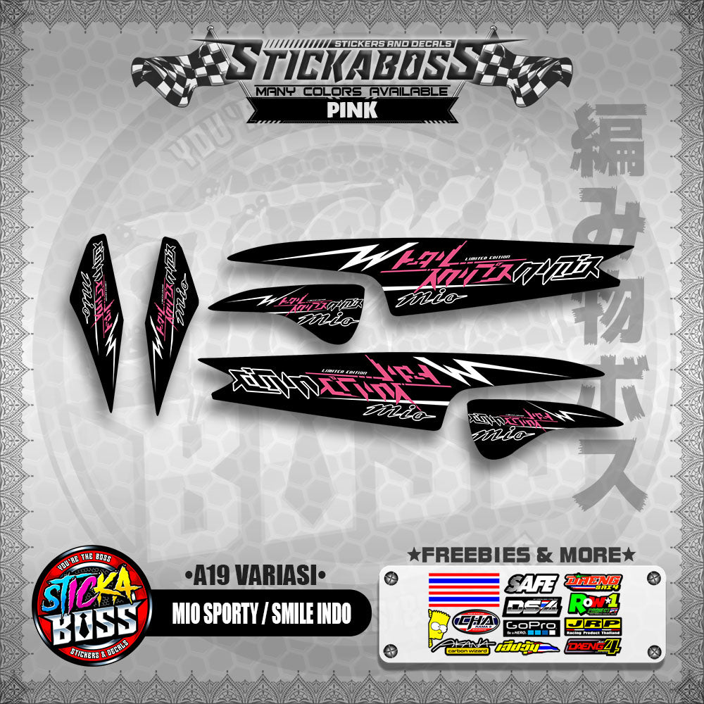 MIO SPORTY / SMILE INDO STICKER DECALS ( A19 VARIASI )【WITH FREEBIES】