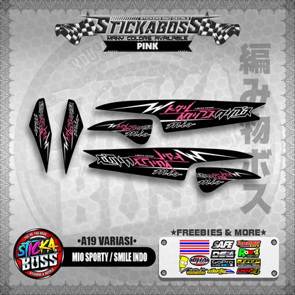 MIO SPORTY / SMILE INDO STICKER DECALS ( A19 VARIASI )【WITH FREEBIES】