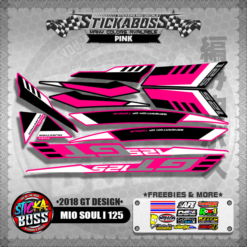 MIO SOUL i 125 DECALS ( 2018 GT DESIGN ) 【WITH FREEBIES】