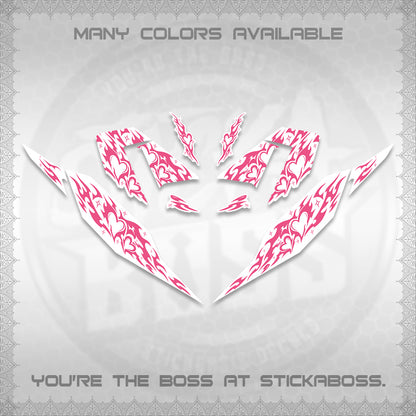 CLICK 125 V4 FOR WHITE DECALS (2026 TRIBAL HEART DESIGN) STICKER KITS BY STICKABOSS