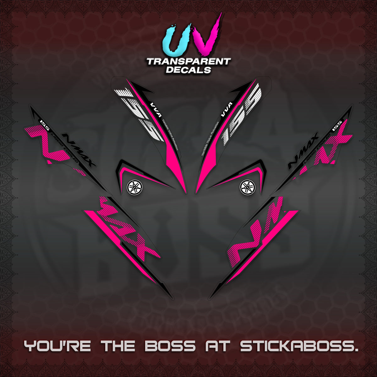 NMAX V1 THAI UV TRANSPARENT DECALS (2020 DESIGN) STICKER DECALS By STICKABOSS