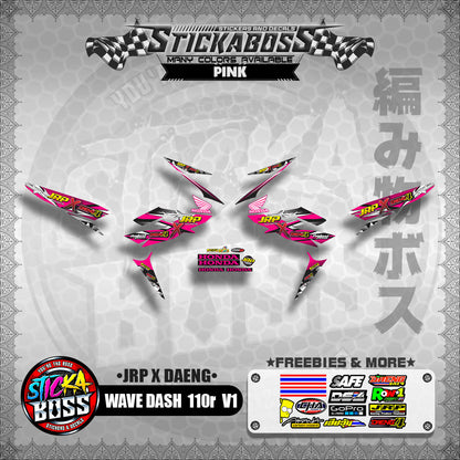 Honda Wave Dash 110r v1【 JRP X DAENG DECALS 】 (Rusi Swish Mono)