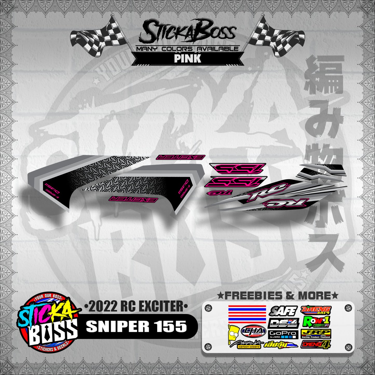 SNIPER 155 DECALS ( 2022 RC EXCITER )【WITH FREEBIES】