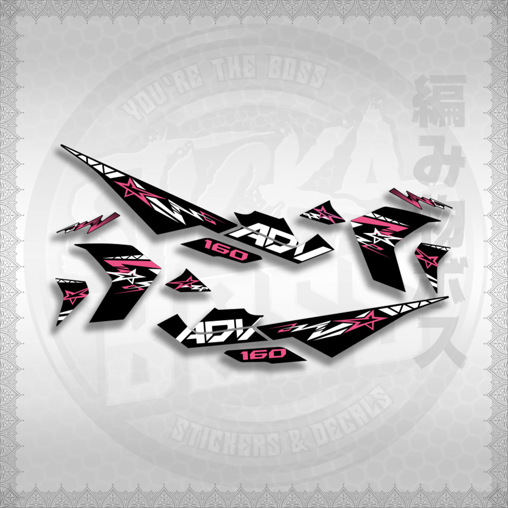 STICKER DECALS for ADV 160 (A160ALxOMIN) By STICKABOSS (SOFIE LAMINATED WATERPROOF)