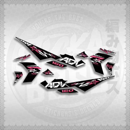 STICKER DECALS for ADV 160 (A160ALxOMIN) By STICKABOSS (SOFIE LAMINATED WATERPROOF)