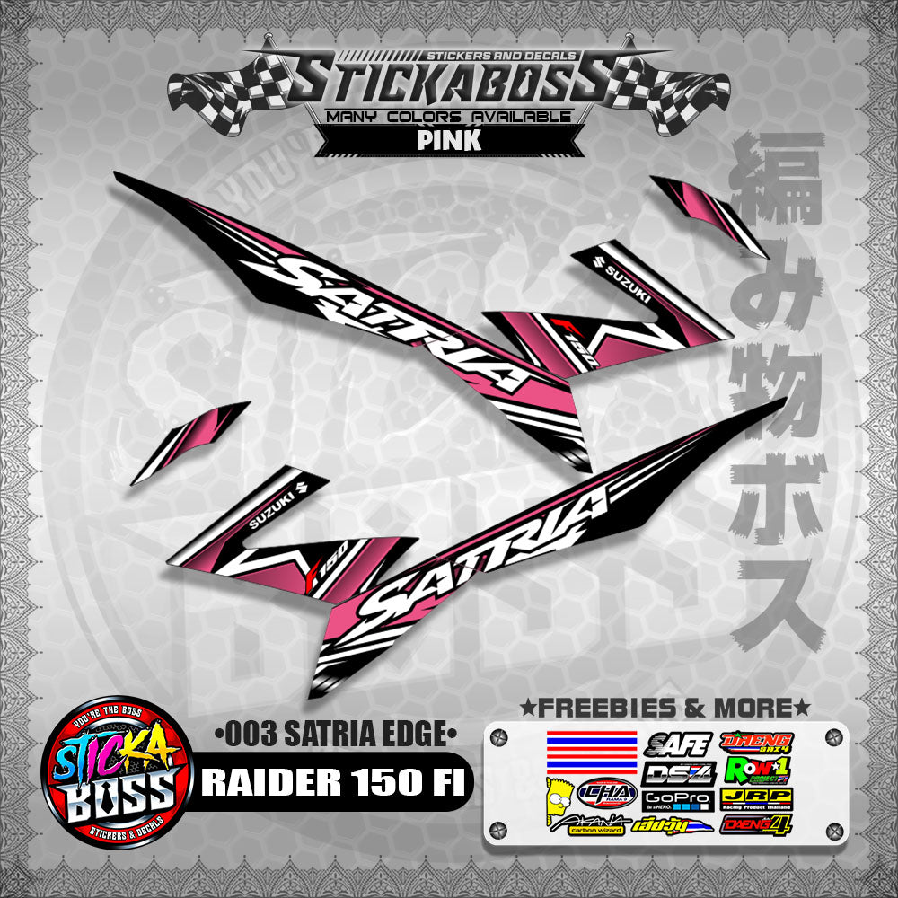 RAIDER 150 FI MALAYSIAN STICKER DECALS ( 003 SATRIA EDGE )【WITH FREEBIES】