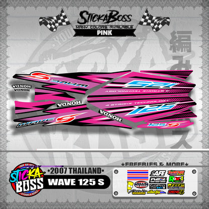 HONDA WAVE 125 S STOCK DECALS (2007 THAILAND)【WITH FREEBIES】