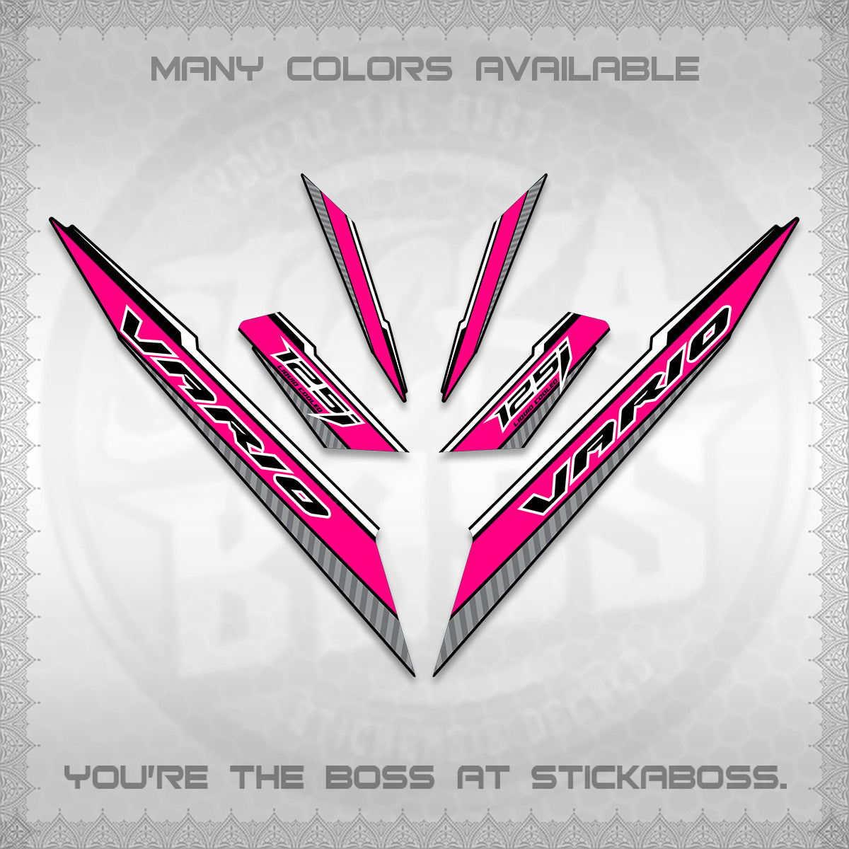 CLICK 125 V3 VARIO DECALS (2024 SV 12-A1 STYLE) STICKER DECALS By STICKABOSS