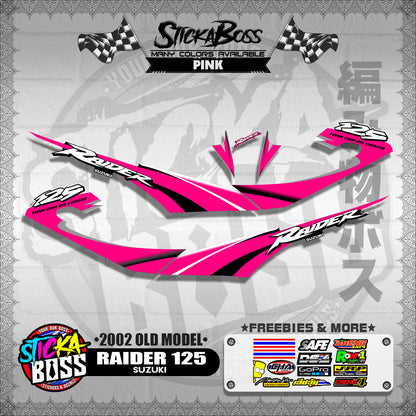 RAIDER 125 DECALS ( 2002 OLD MODEL )【WITH FREEBIES】