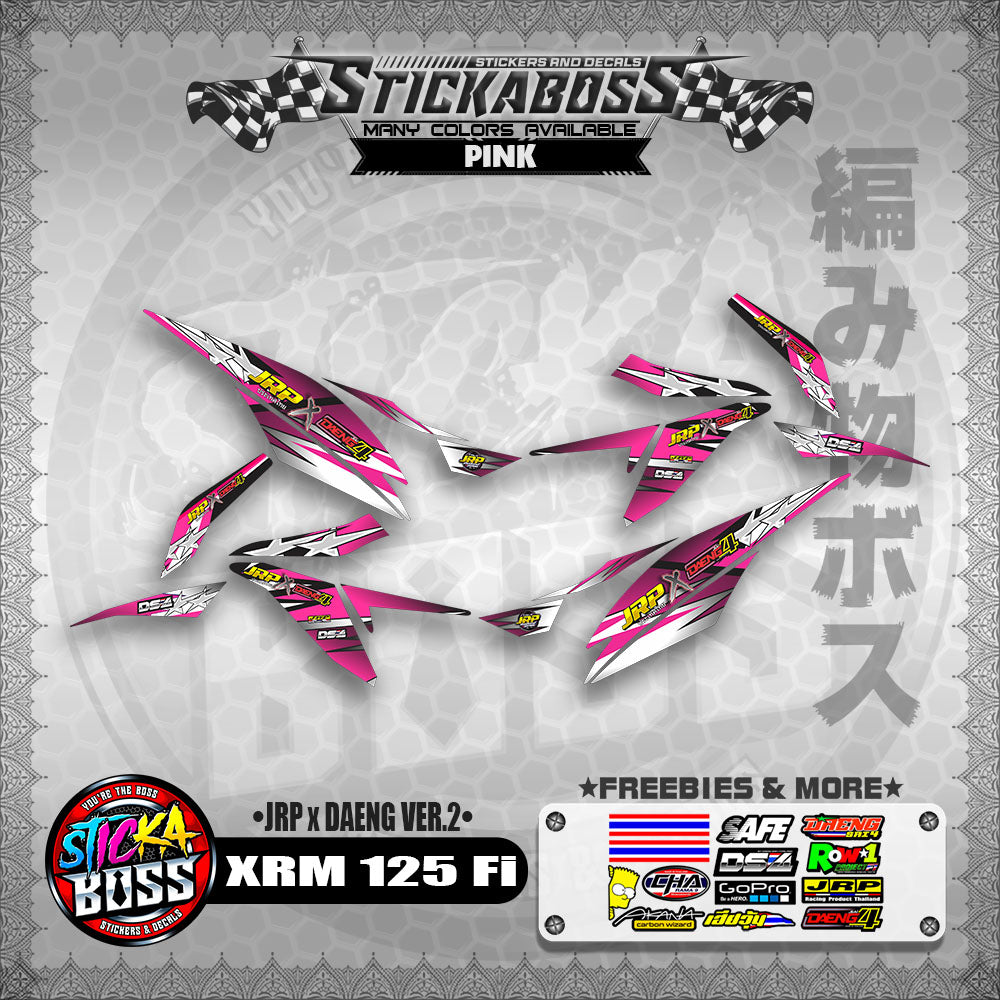 Honda XRM 125 Fi Decals - (JRP x DAENG VER.2)【PREMIUM GLOSSY LAMINATED】