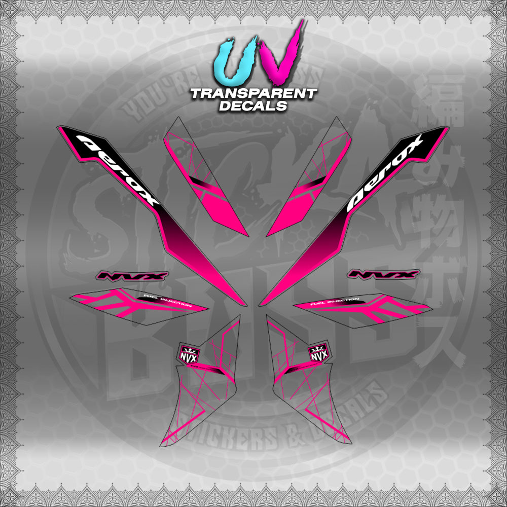 【PREMIUM UV PRINT】TRANSPARENT AEROX V3 ALPHA TURBO INDO-MALAYSIAN (AV3MAMABO)【WITH FREEBIES】