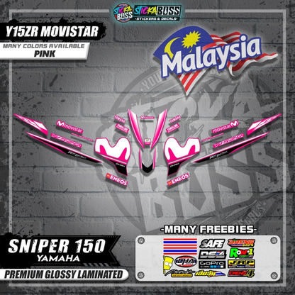 Sniper 150 Malaysian Decals ( Y15ZR MOVISTAR )【WITH FREEBIES】Malaysia Concept