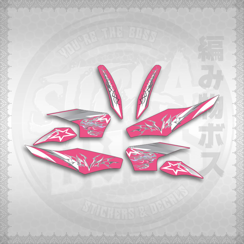 STICKER DECALS for CLICK 125 V2 (CV2VALEKYSH) By STICKABOSS (SOFIE LAMINATED WATERPROOF)