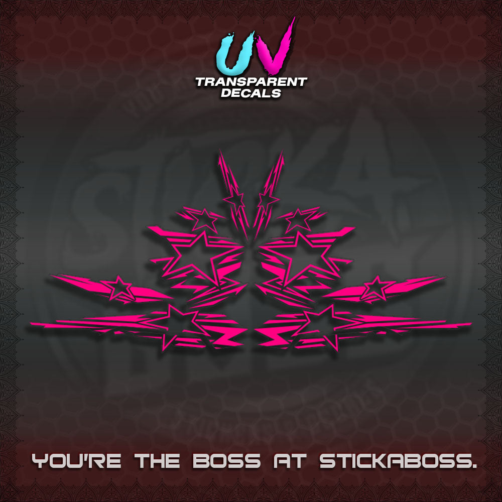 AEROX V3 INDO UV TRANSPARENT DECALS (0006 NEW STAR EDITION)STICKER DECALS By STICKABOSS