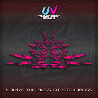 AEROX V3 INDO UV TRANSPARENT DECALS (0006 NEW STAR EDITION)STICKER DECALS By STICKABOSS