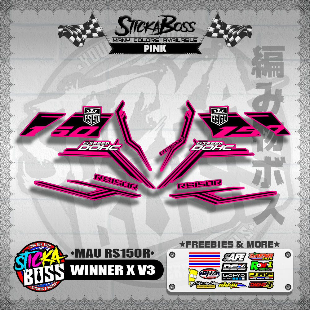 WINNER X V3 DECALS ( MAU RS150R )【WITH FREEBIES】