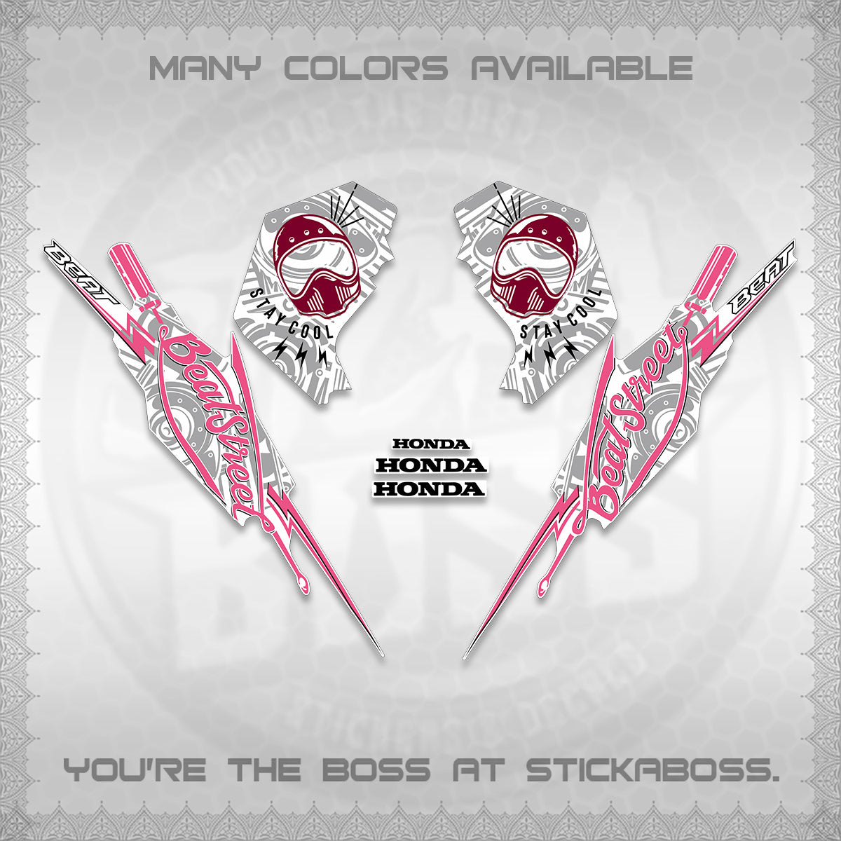 BEAT FI V2 FOR WHITE DECALS (2026 BEATSTREET DESIGN) STICKER KITS BY STICKABOSS