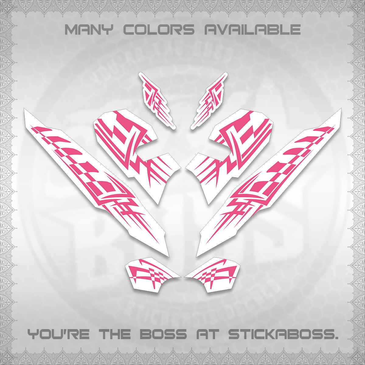 CLICK 125 V3 VARIO INDO-MALAY FOR WHITE DECALS (2026 TRIBAL LINES DESIGN) STICKER DECALS By STICKABOSS