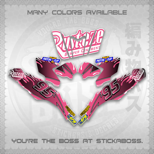 CLICK 125 V3 ( FOR WHITE LIGHTING MCQUEEN DESIGN ) STICKER DECALS By STICKABOSS