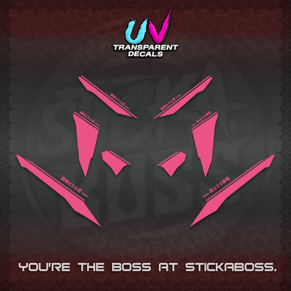 CLICK V2 UV TRANSPARENT DECALS (TRUENO STYLE DESIGN) STICKER KITS BY STICKABOSS